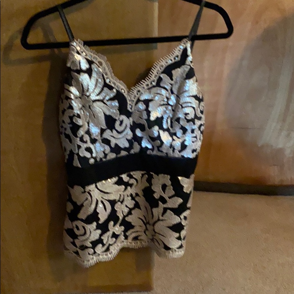 Sequin Detail Lace Top